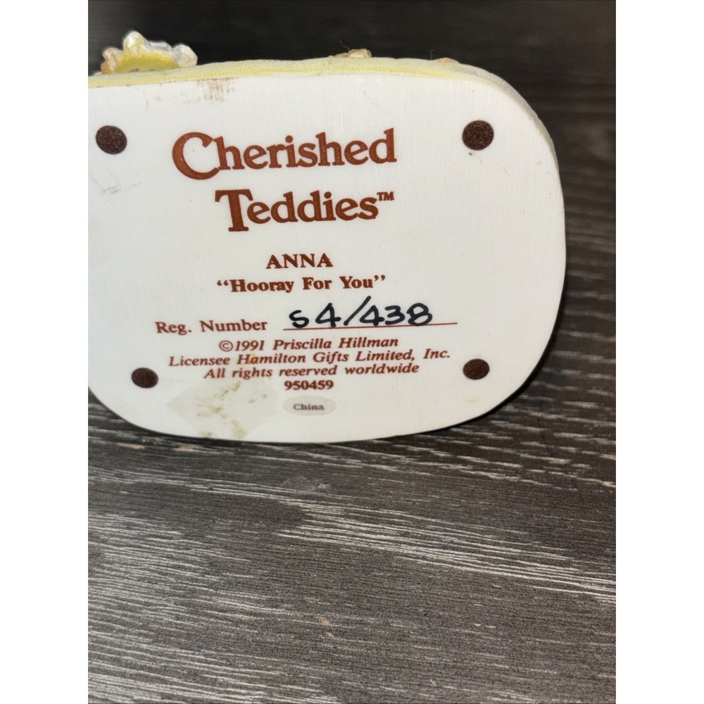 Birthday Bear Cherished Teddies Hooray for You Cake Figurine 54/438 - Picture 6 of 6